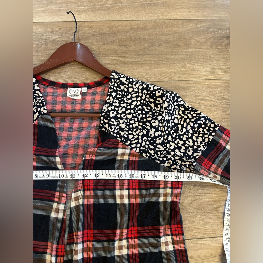 Grace & Emma Patchwork Plaid Duster Cardigan Wome… - image 3